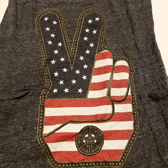 Obey Peace USA Flag Tank Top Womens Size XS - Picture 8 of 13